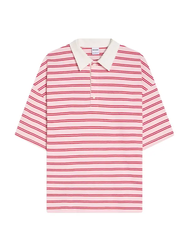 Bershka Bershka Majica  roza / crvena / bijela