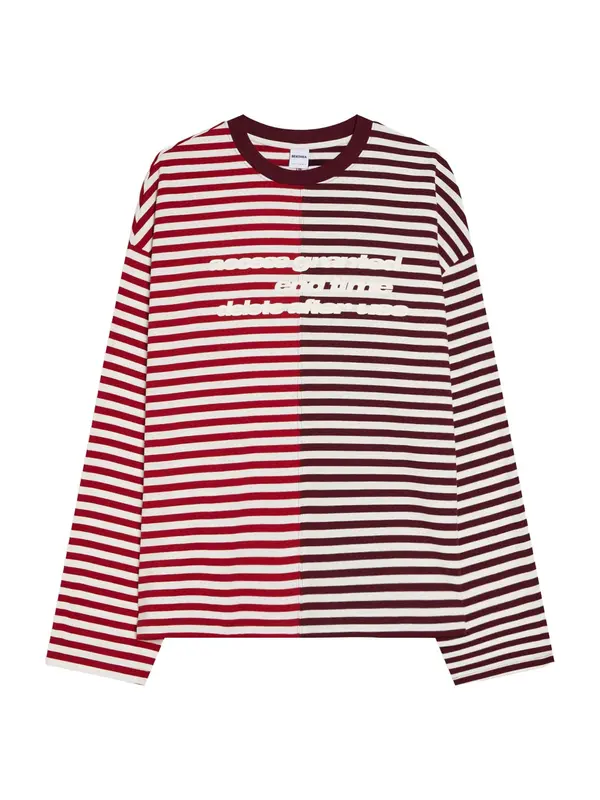 Bershka Bershka Majica  rubin crvena / svijetlo crvena / bijela