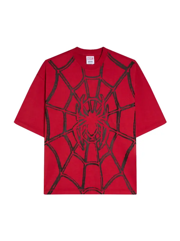 Bershka Bershka Majica 'SPIDERMAN'  crvena / crna