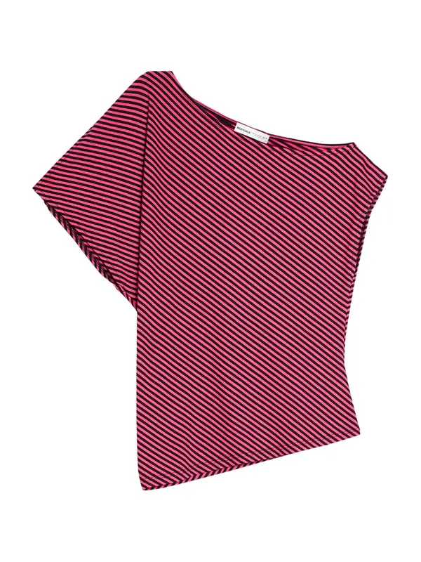 Bershka Bershka Majica  svijetloroza / crna