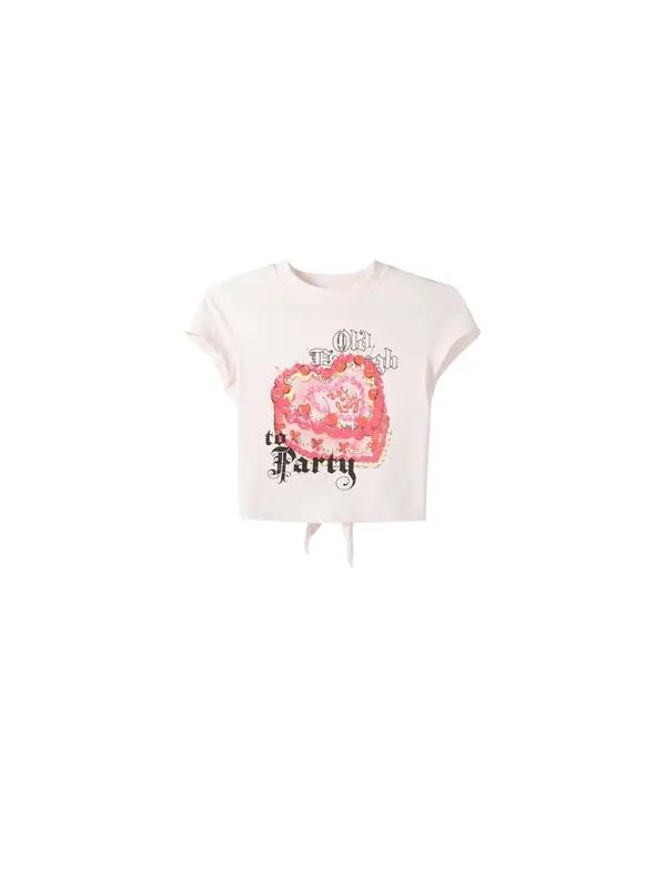 Bershka Bershka Majica  svijetložuta / roza / pastelno roza / crna