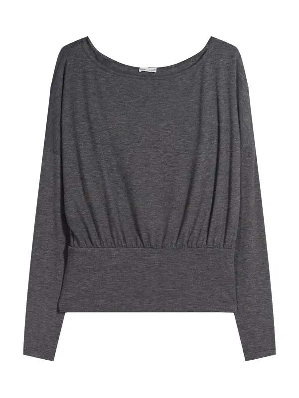 Bershka Bershka Majica  tamo siva