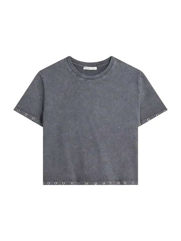 Bershka Bershka Majica  tamo siva