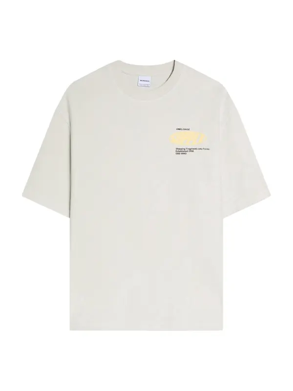 Bershka Bershka Majica  žuta / svijetlosiva / crna