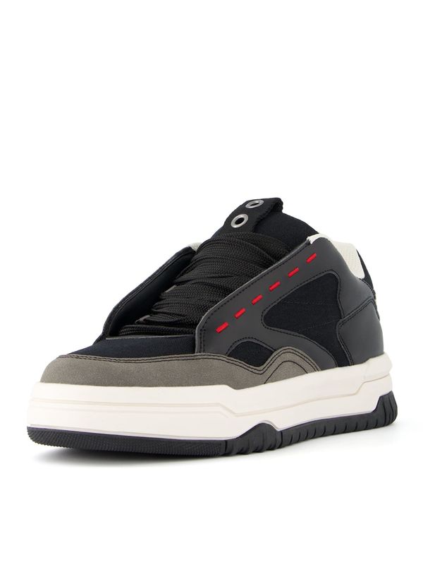 Bershka Bershka Niske tenisice  siva / svijetlosiva / crna