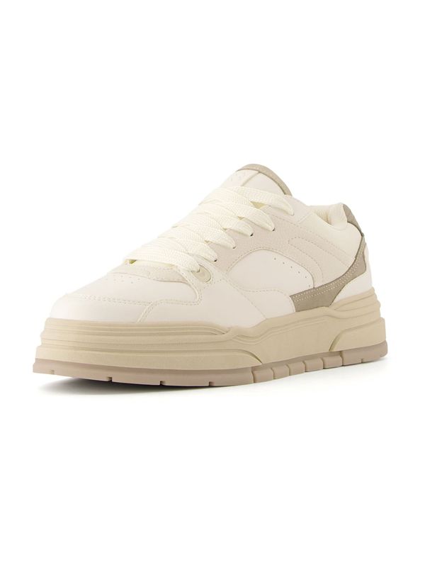 Bershka Bershka Niske tenisice  svijetlobež / bijela