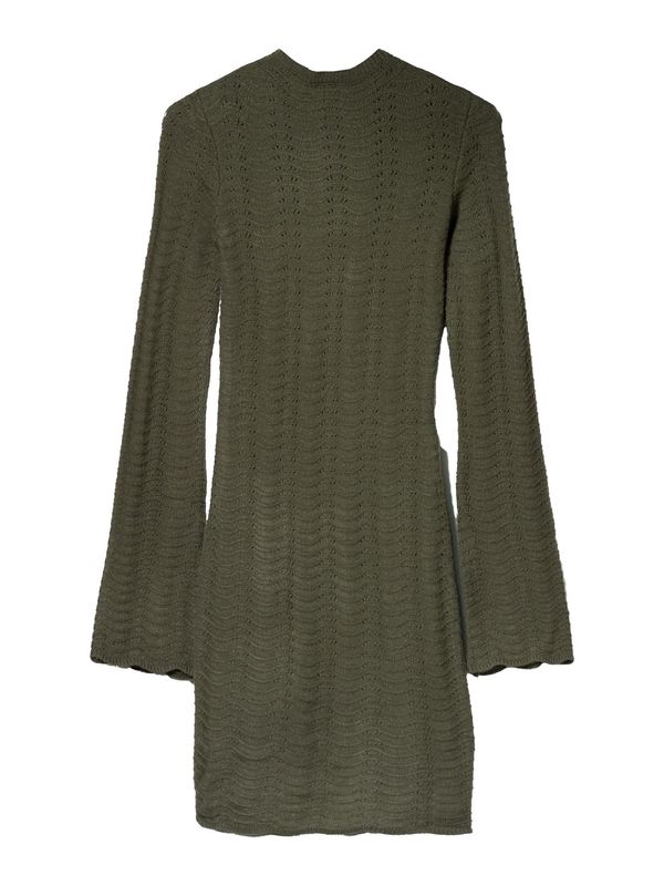 Bershka Bershka Pletena haljina  kaki