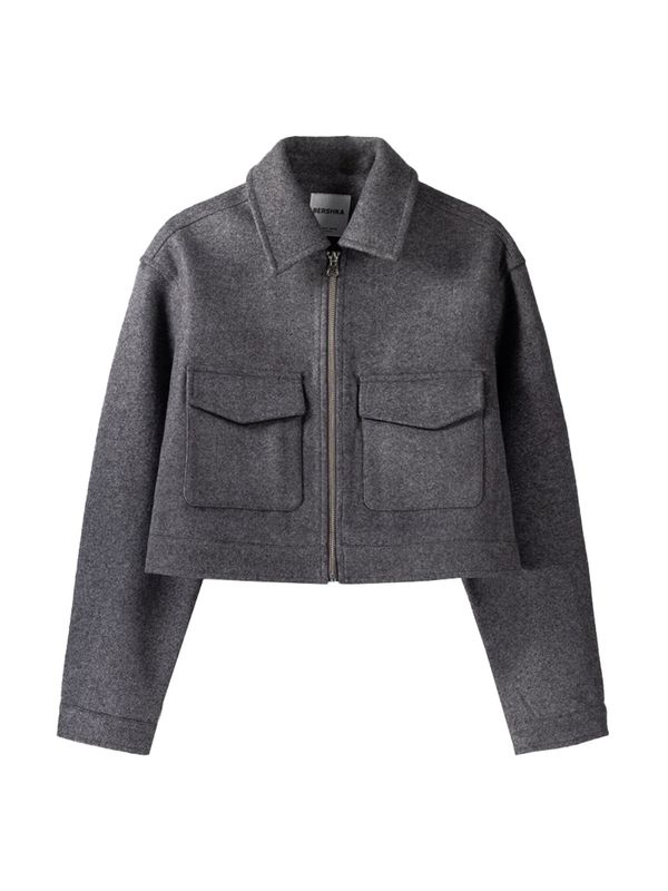 Bershka Bershka Prijelazna jakna  antracit siva