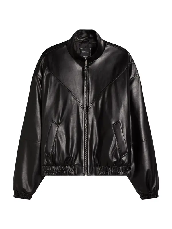 Bershka Bershka Prijelazna jakna 'CAZADORA'  crna