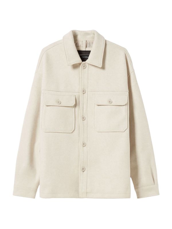 Bershka Bershka Prijelazna jakna  ecru/prljavo bijela