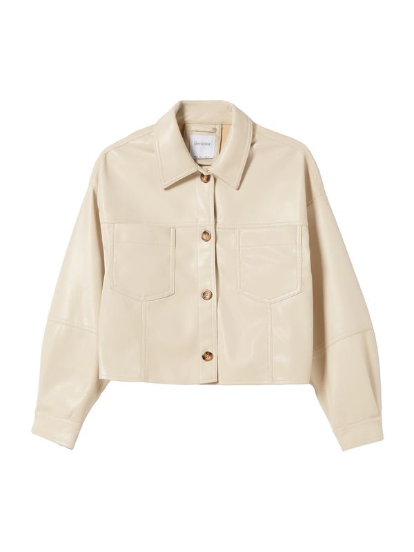 Bershka Bershka Prijelazna jakna  ecru/prljavo bijela