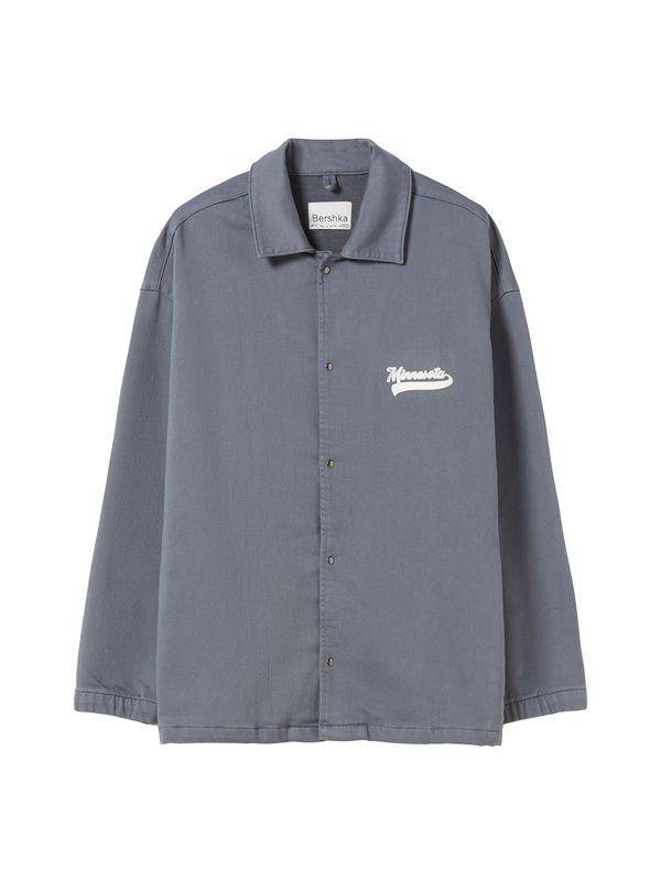 Bershka Bershka Prijelazna jakna  golublje plava / bijela