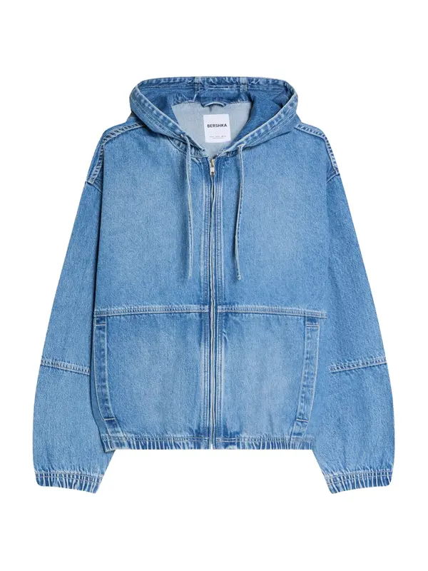 Bershka Bershka Prijelazna jakna  nude / plavi traper / svijetloplava