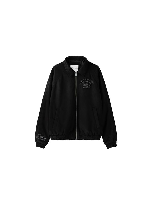 Bershka Bershka Prijelazna jakna  siva / crna