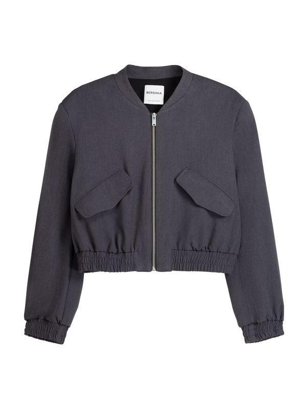 Bershka Bershka Prijelazna jakna  tamo siva