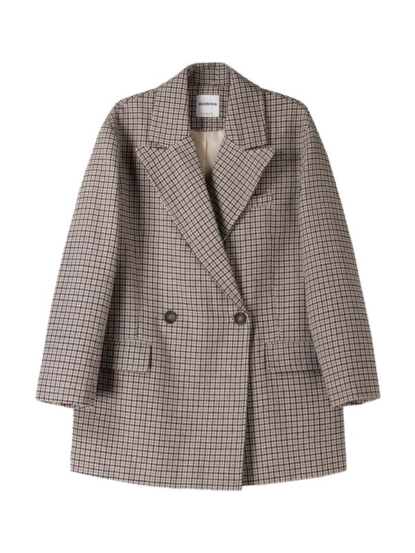 Bershka Bershka Prijelazni kaput  pijesak / crna