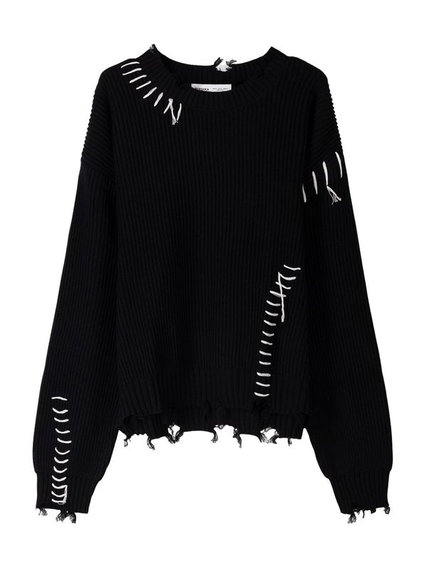 Bershka Bershka Pulover  crna / bijela