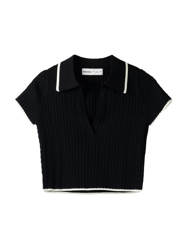 Bershka Bershka Pulover  crna / bijela