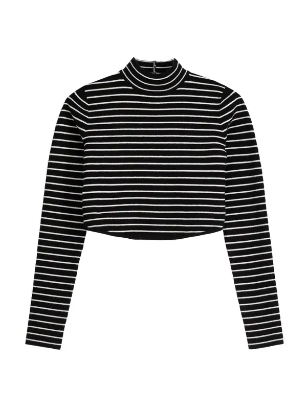 Bershka Bershka Pulover  crna / bijela
