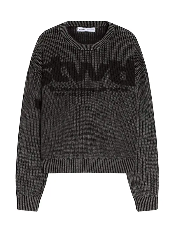 Bershka Bershka Pulover  crna melange
