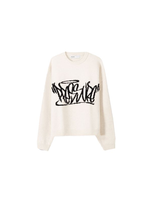 Bershka Bershka Pulover  crna / prljavo bijela