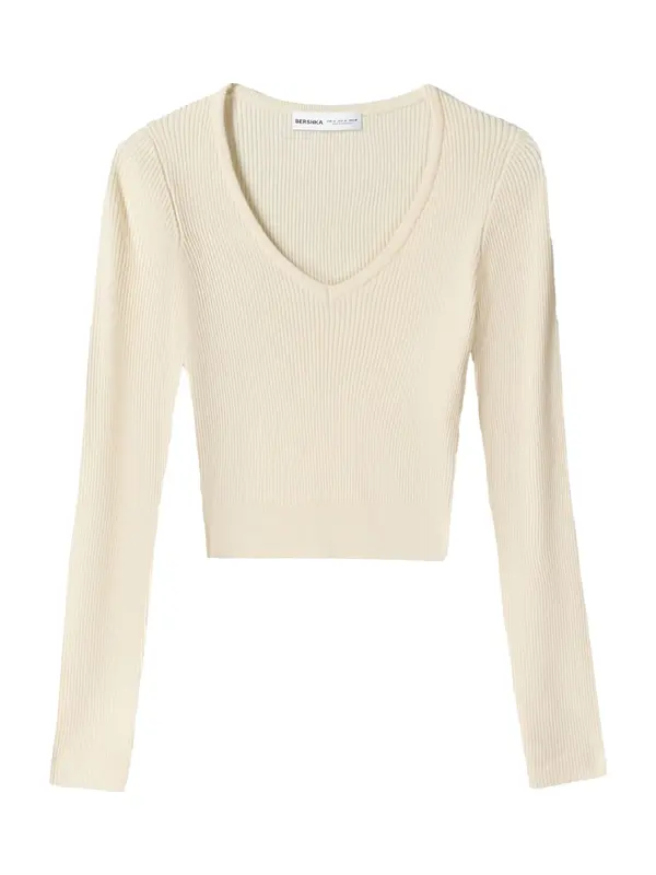 Bershka Bershka Pulover  ecru/prljavo bijela