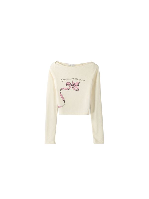 Bershka Bershka Pulover  ecru/prljavo bijela / roza / crna