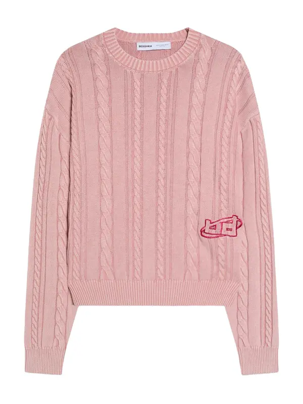 Bershka Bershka Pulover  fuksija / prljavo roza