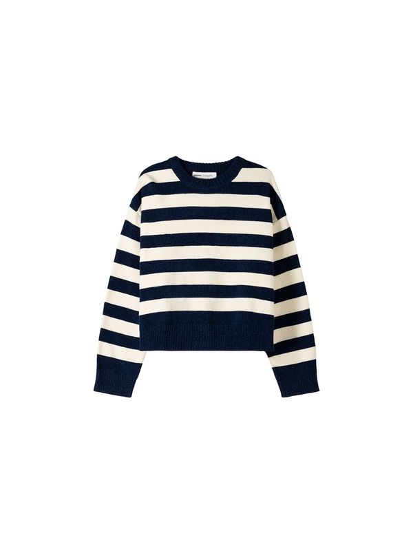 Bershka Bershka Pulover  morsko plava / bijela