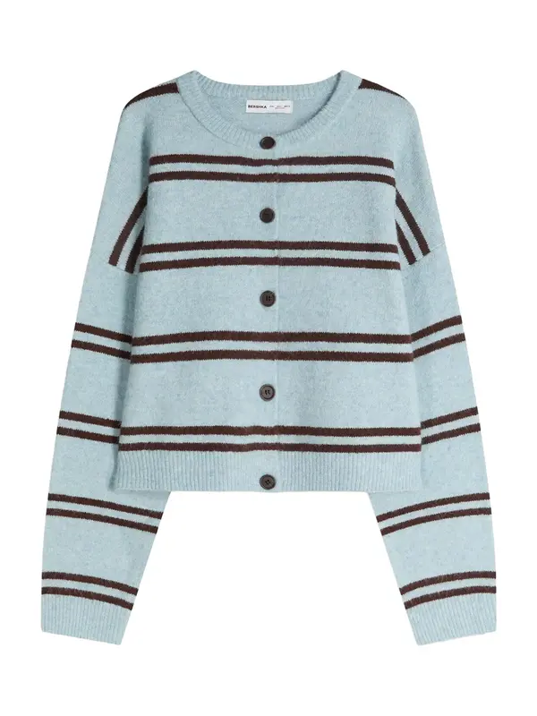 Bershka Bershka Pulover  tamno smeđa / menta