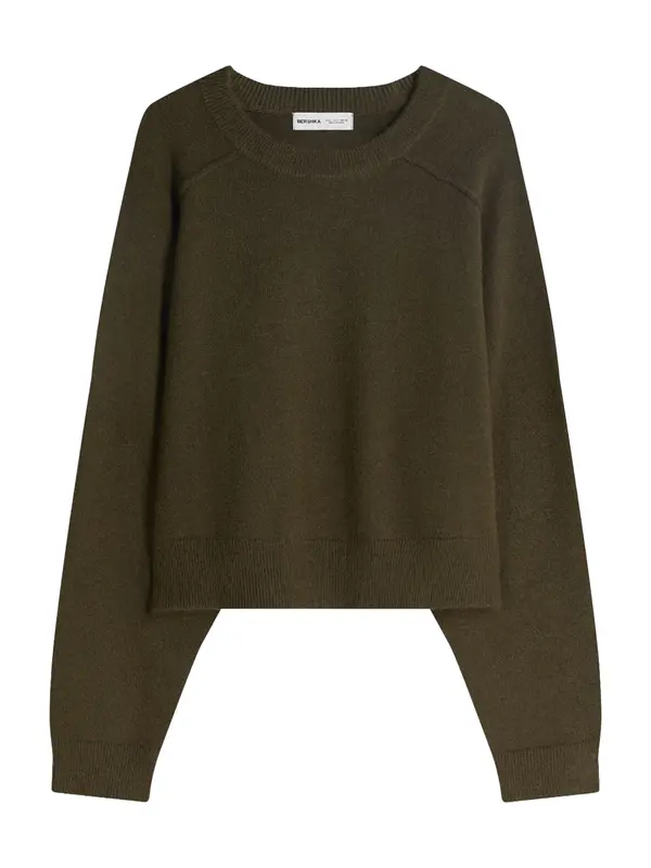 Bershka Bershka Pulover  tamno zelena