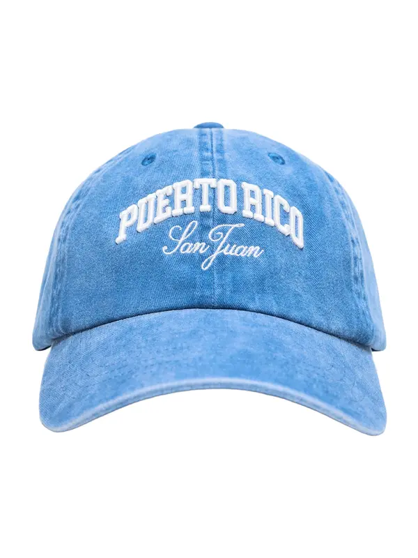 Bershka Bershka Šilterica 'PUERTO RICO'  plava / bijela
