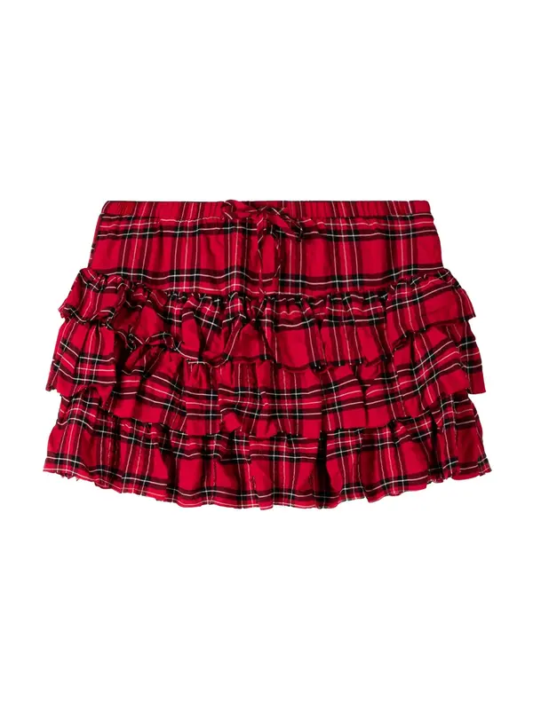 Bershka Bershka Suknja  crvena / tamno crvena / prljavo bijela