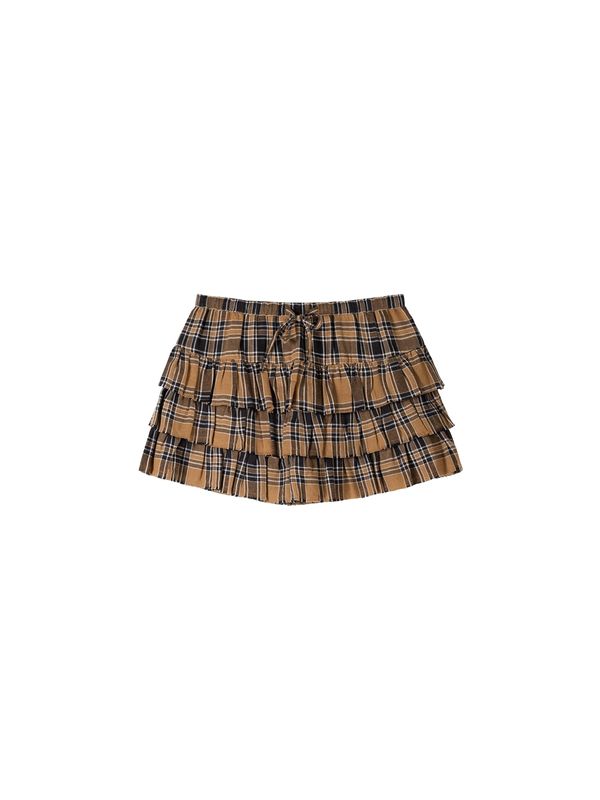 Bershka Bershka Suknja  smeđa / karamela / crna / bijela