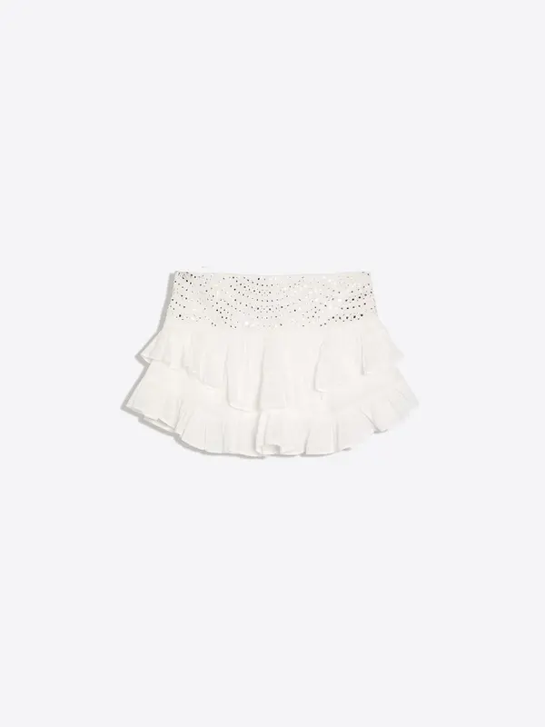 Bershka Bershka Suknja  srebro / bijela