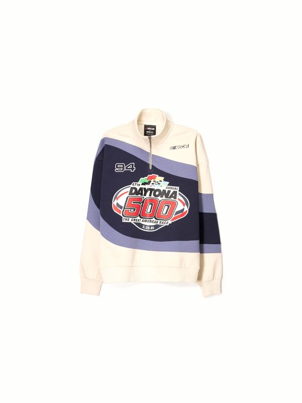 Bershka Bershka Sweater majica  bež / crvena / crna / bijela