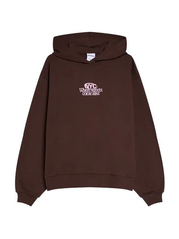 Bershka Bershka Sweater majica  čokolada / pastelno ljubičasta