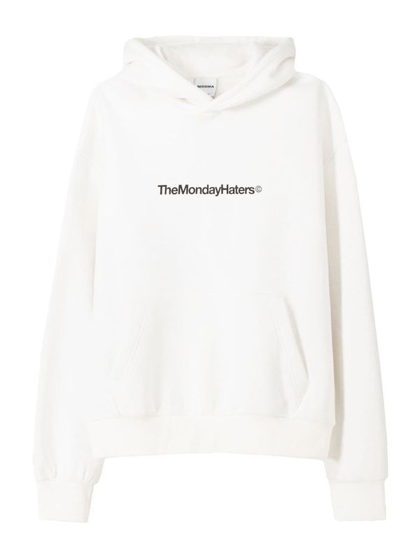 Bershka Bershka Sweater majica  crvena / crna / bijela