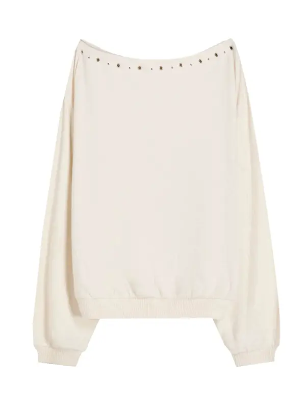 Bershka Bershka Sweater majica  ecru/prljavo bijela