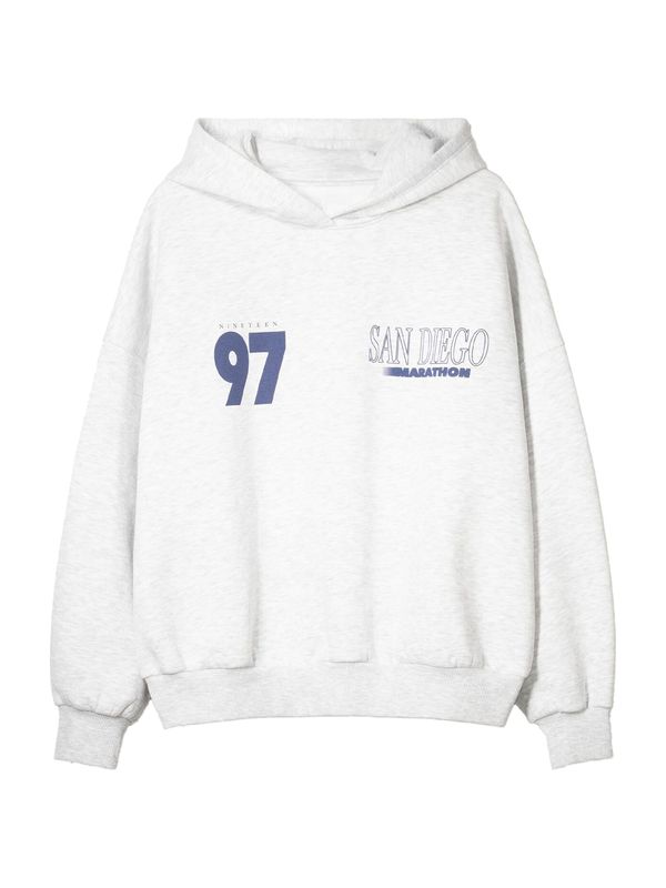 Bershka Bershka Sweater majica  mornarsko plava / siva melange