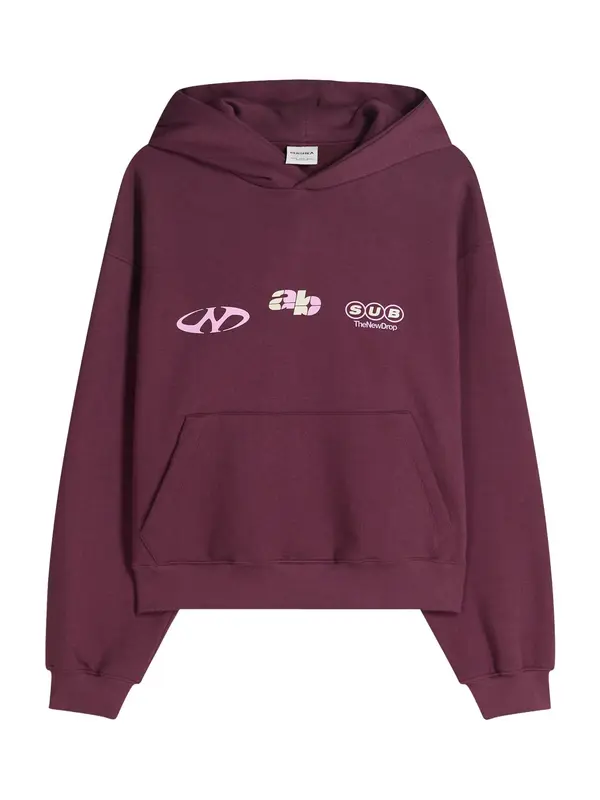 Bershka Bershka Sweater majica  pastelno zelena / roza / burgund