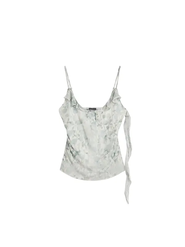 Bershka Bershka Top  bež siva / svijetlosiva / pastelno zelena