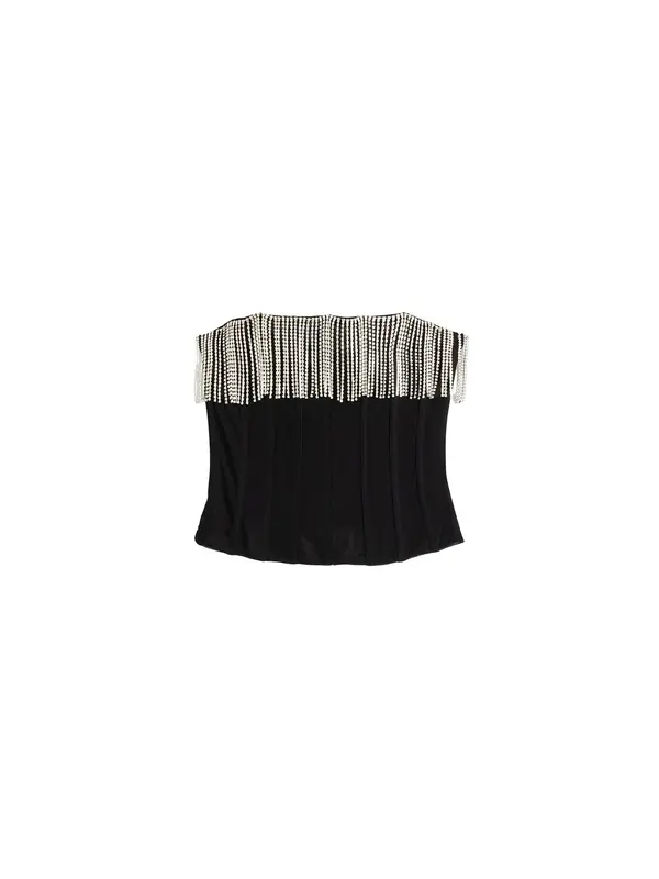 Bershka Bershka Top  crna / bijela