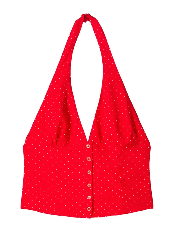 Bershka Bershka Top  crvena / bijela