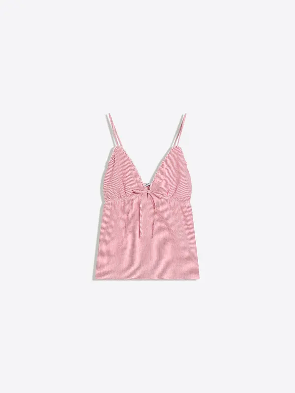 Bershka Bershka Top  jarko crvena / bijela