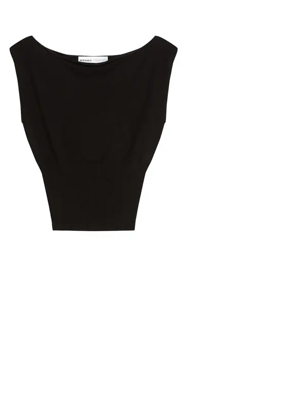 Bershka Bershka Top s naramenicama  crna