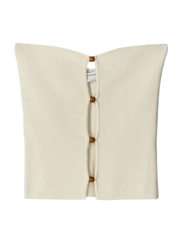 Bershka Bershka Top s naramenicama  ecru/prljavo bijela