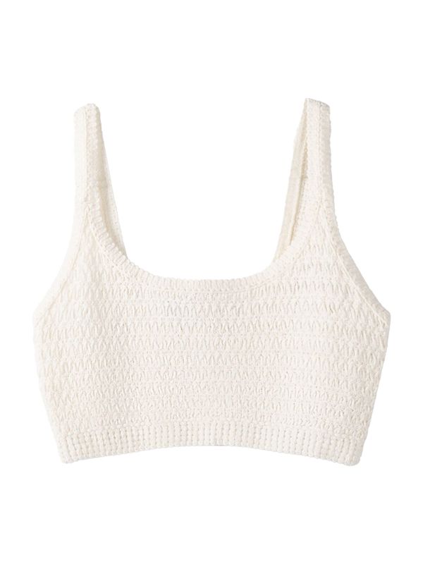 Bershka Bershka Top s naramenicama  ecru/prljavo bijela