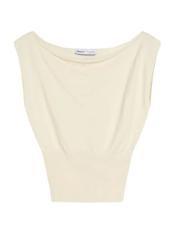 Bershka Bershka Top s naramenicama  ecru/prljavo bijela