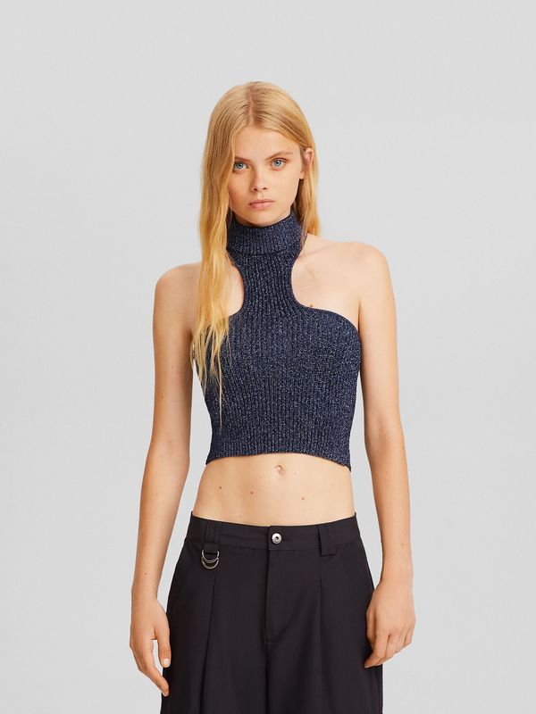 Bershka Bershka Top s naramenicama  plava melange